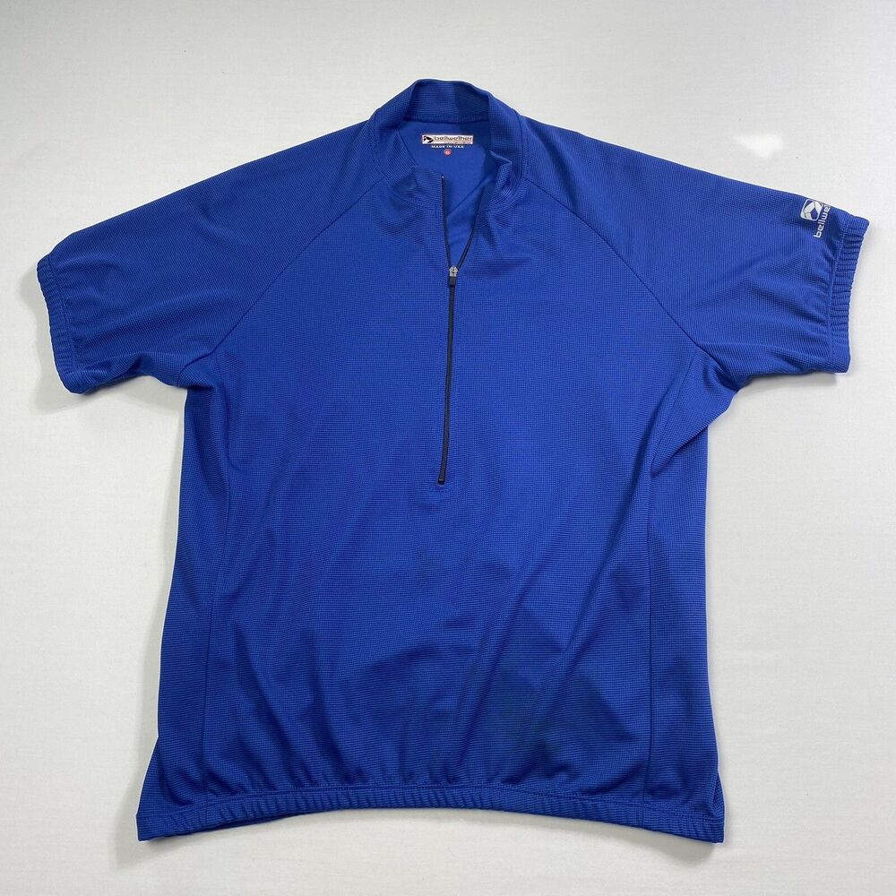 Bellwether Cyclewear Mens Size XL Cycling Jersey Blue 1/2 Zip Shirt Extra Large